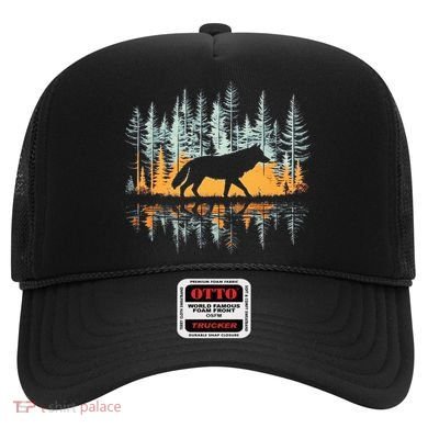Graphic Wolf Forest Nature Wildlife Outdoor Hat