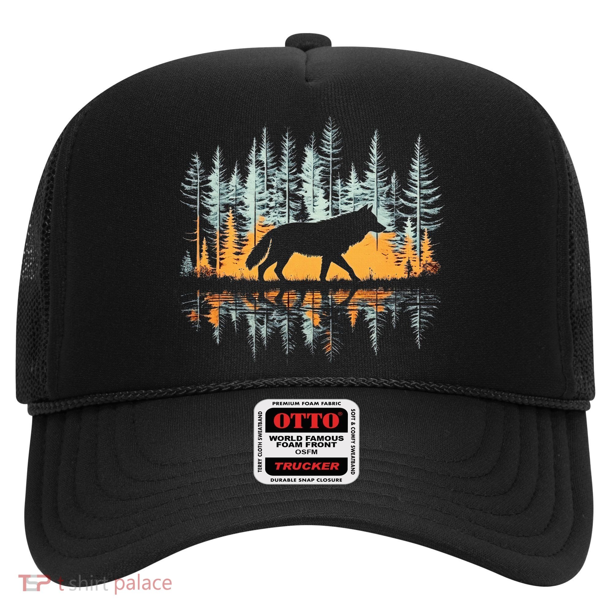 Graphic Wolf Forest Nature Wildlife Outdoor Hat