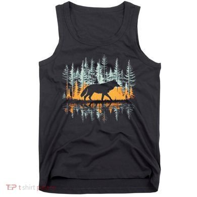 Graphic Wolf Forest Nature Wildlife Outdoor Tank Top