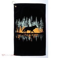 Graphic Wolf Forest Nature Wildlife Outdoor Golf Towel thumb 0