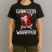 Gangsta Wrapper Funny Dabbing Santa Christmas Shirt Men Kids Sweatshirt T-Shirt thumb 4