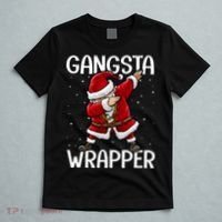 Gangsta Wrapper Funny Dabbing Santa Christmas Shirt Men Kids Sweatshirt T-Shirt thumb 5