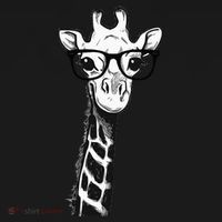 Giraffe With Glasses Gift For Zoo Animal Lovers Women's Hoodie thumb 2