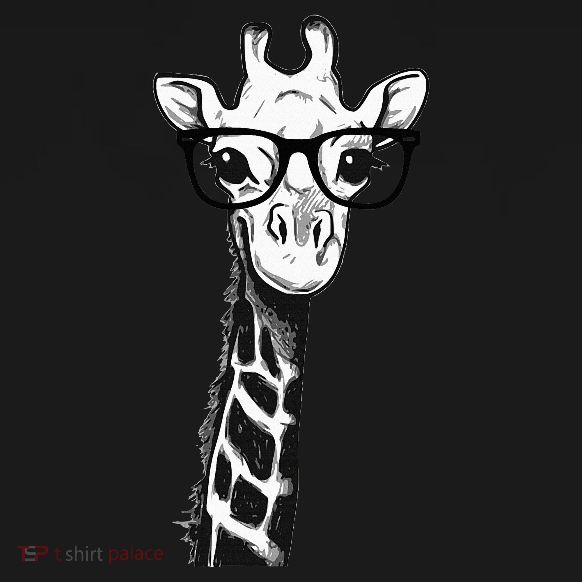 Giraffe With Glasses Gift For Zoo Animal Lovers Women's Hoodie