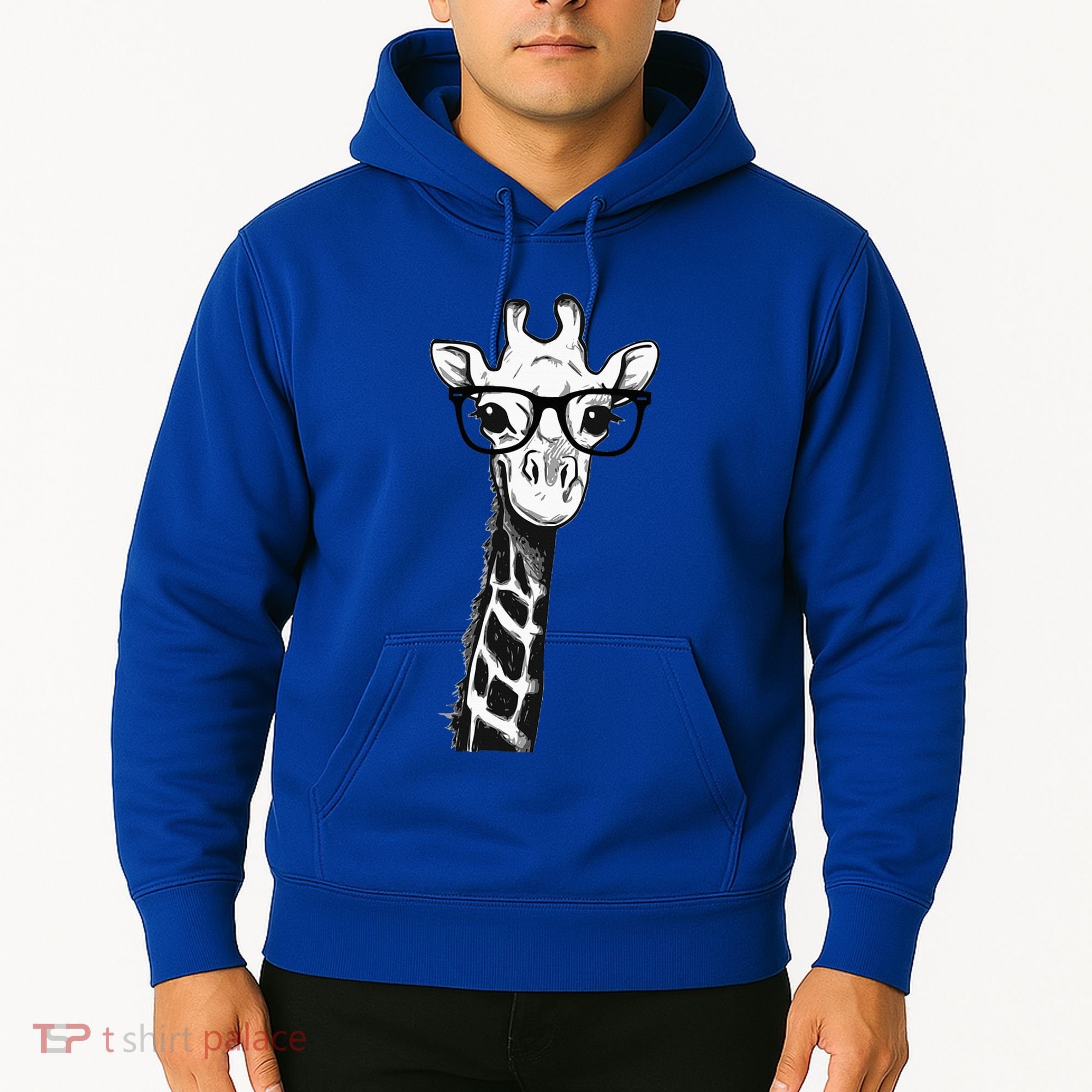 Giraffe With Glasses Gift For Zoo Animal Lovers Hoodie
