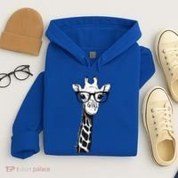 Giraffe With Glasses Gift For Zoo Animal Lovers Hoodie thumb 4