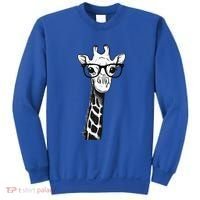 Giraffe With Glasses Gift For Zoo Animal Lovers Sweatshirt thumb 0