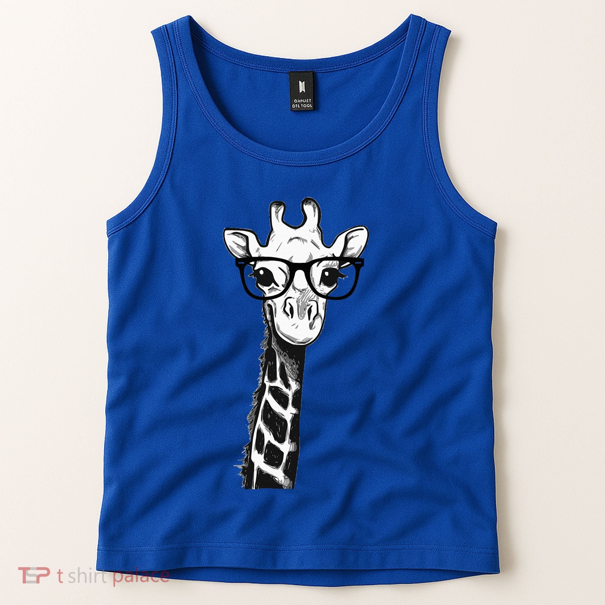 Giraffe With Glasses Gift For Zoo Animal Lovers Tank Top