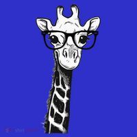 Giraffe With Glasses Gift For Zoo Animal Lovers Kids T-Shirt thumb 4