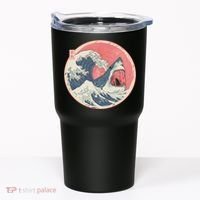 Great Wave Great White Shark Traditional Painting Tumbler thumb 0