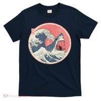 Great Wave Great White Shark Traditional Painting T-Shirt thumb 0
