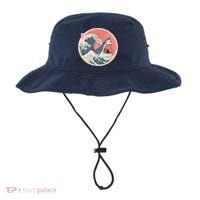 Great Wave Great White Shark Traditional Painting Bucket Hat thumb 0