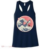 Great Wave Great White Shark Traditional Painting Women's Tank Top thumb 0