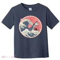 Great Wave Great White Shark Traditional Painting Toddler T-Shirt thumb 0