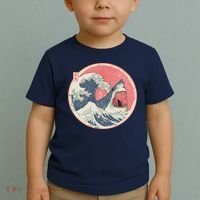 Great Wave Great White Shark Traditional Painting Toddler T-Shirt thumb 2