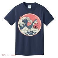 Great Wave Great White Shark Traditional Painting Kids T-Shirt thumb 0