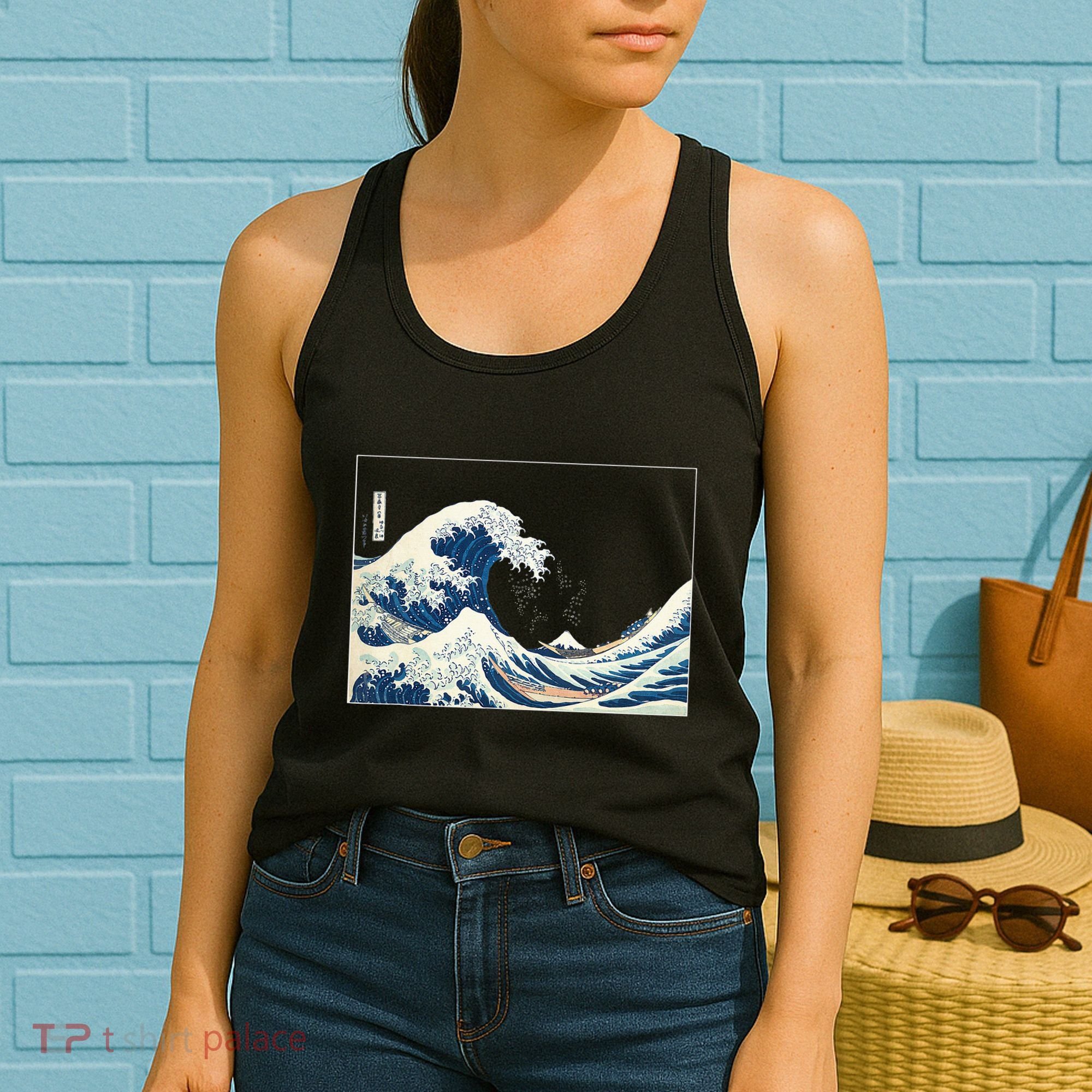 Great Wave  Great Wave Off Kanagawa Japanese Art Women's Tank Top