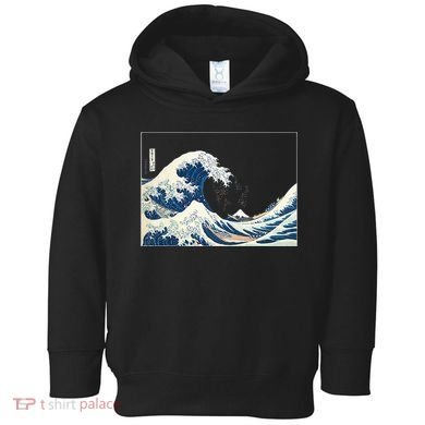Great Wave  Great Wave Off Kanagawa Japanese Art Toddler Hoodie