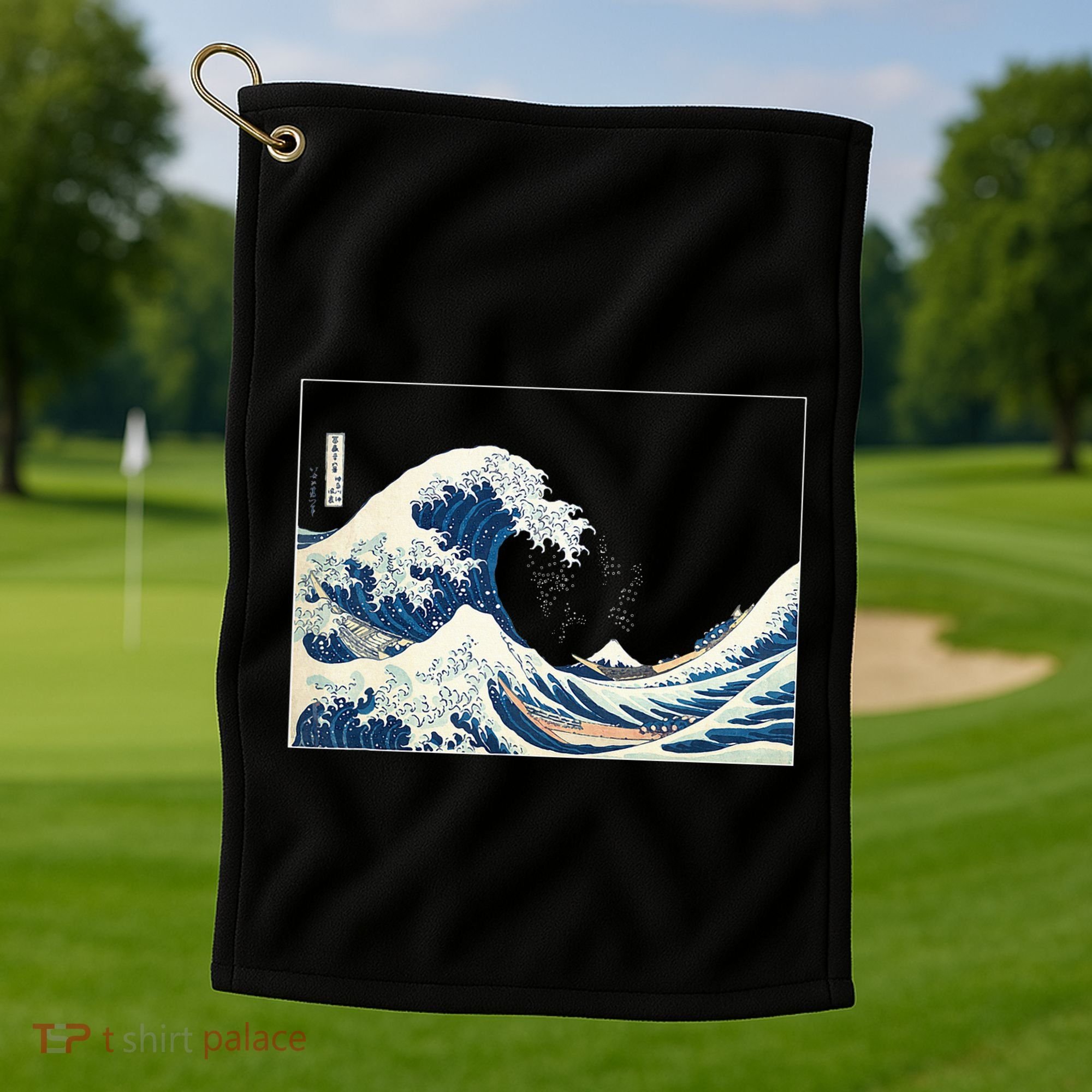 Great Wave  Great Wave Off Kanagawa Japanese Art Golf Towel