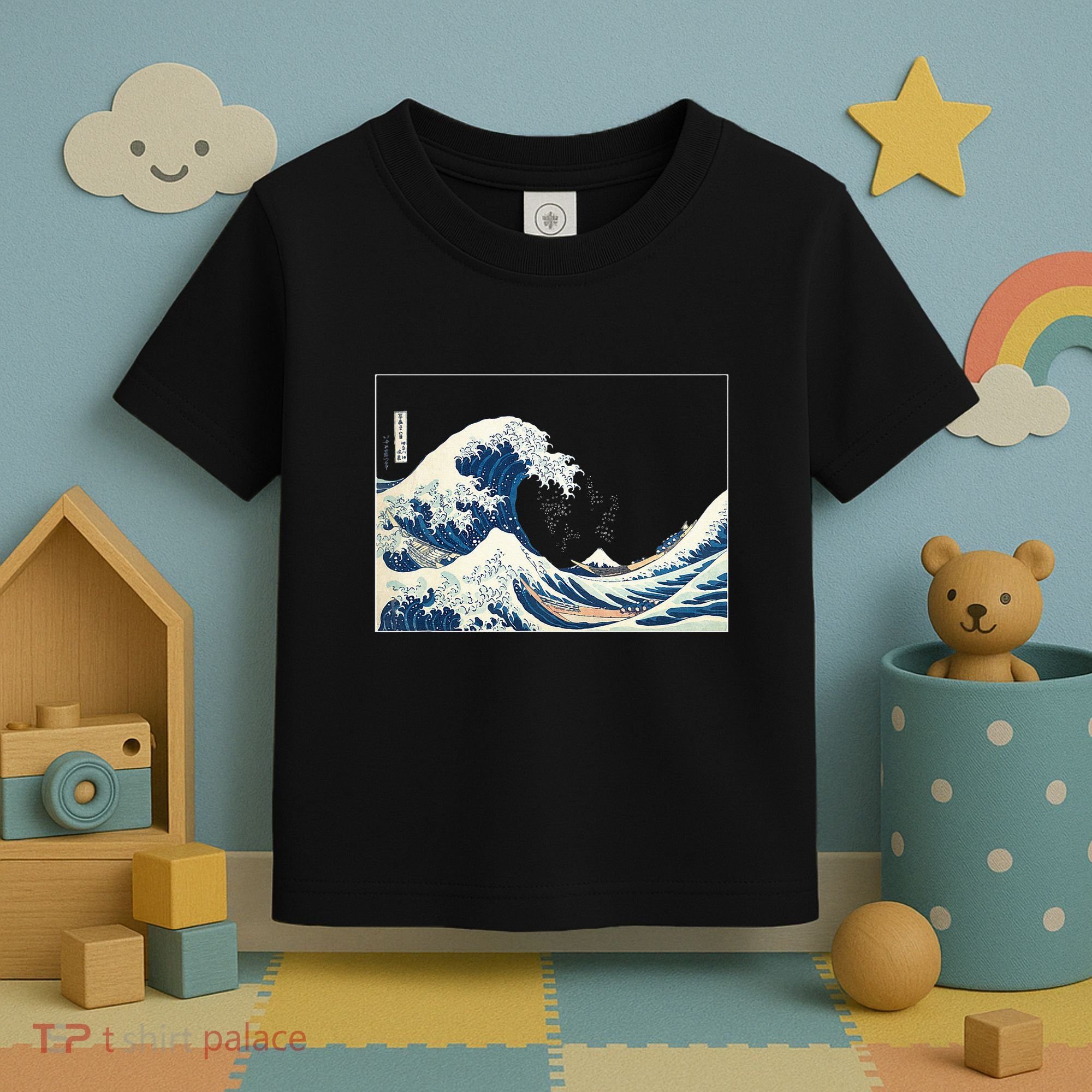 Great Wave  Great Wave Off Kanagawa Japanese Art Toddler T-Shirt