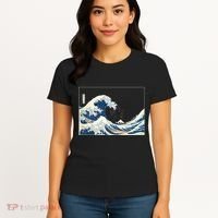 Great Wave  Great Wave Off Kanagawa Japanese Art Women's T-Shirt thumb 4