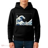 Great Wave  Great Wave Off Kanagawa Japanese Art Kids Hoodie thumb 4