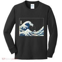 Great Wave  Great Wave Off Kanagawa Japanese Art Kids Long Sleeve Shirt thumb 0