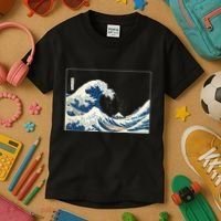 Great Wave  Great Wave Off Kanagawa Japanese Art Kids T-Shirt thumb 3