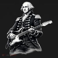 George Washington Guitar Rock Music Hoodie thumb 7