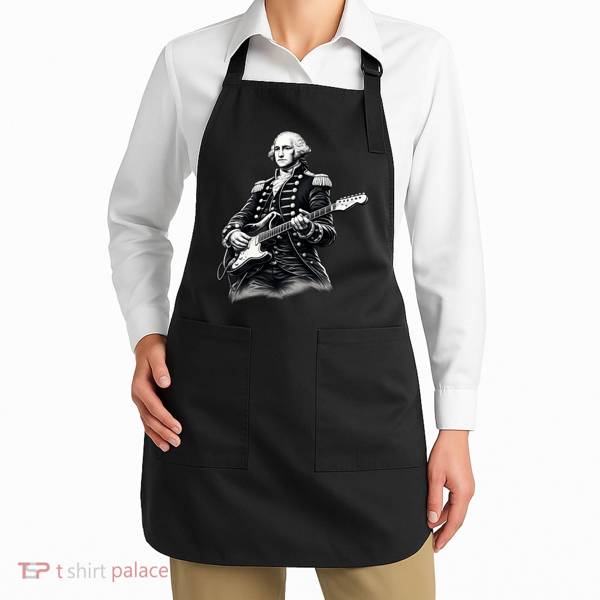 George Washington Guitar Rock Music Apron
