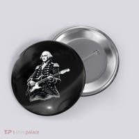 George Washington Guitar Rock Music Button thumb 0