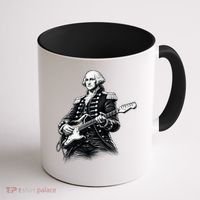George Washington Guitar Rock Music Coffee Mug thumb 1