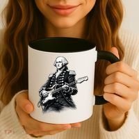 George Washington Guitar Rock Music Coffee Mug thumb 3