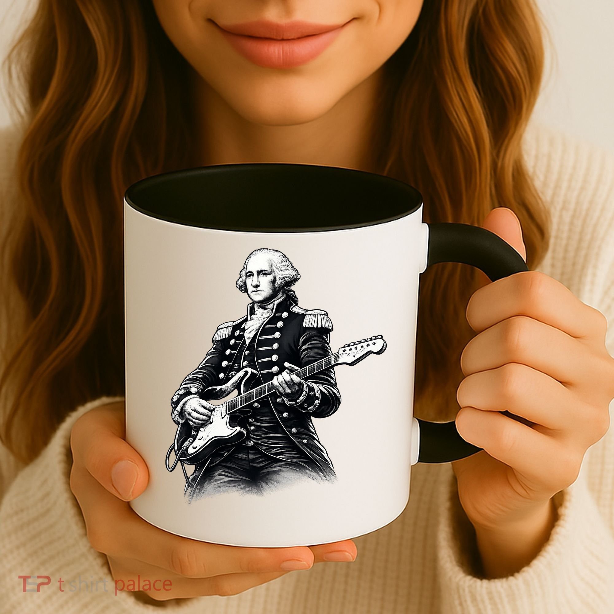 George Washington Guitar Rock Music Coffee Mug