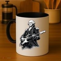 George Washington Guitar Rock Music Coffee Mug thumb 4