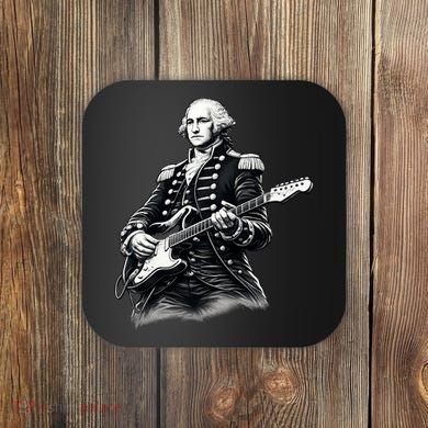 George Washington Guitar Rock Music Coaster