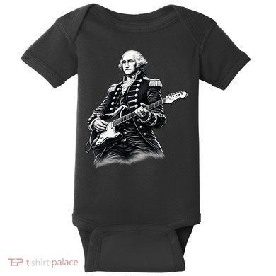 George Washington Guitar Rock Music Baby Bodysuit