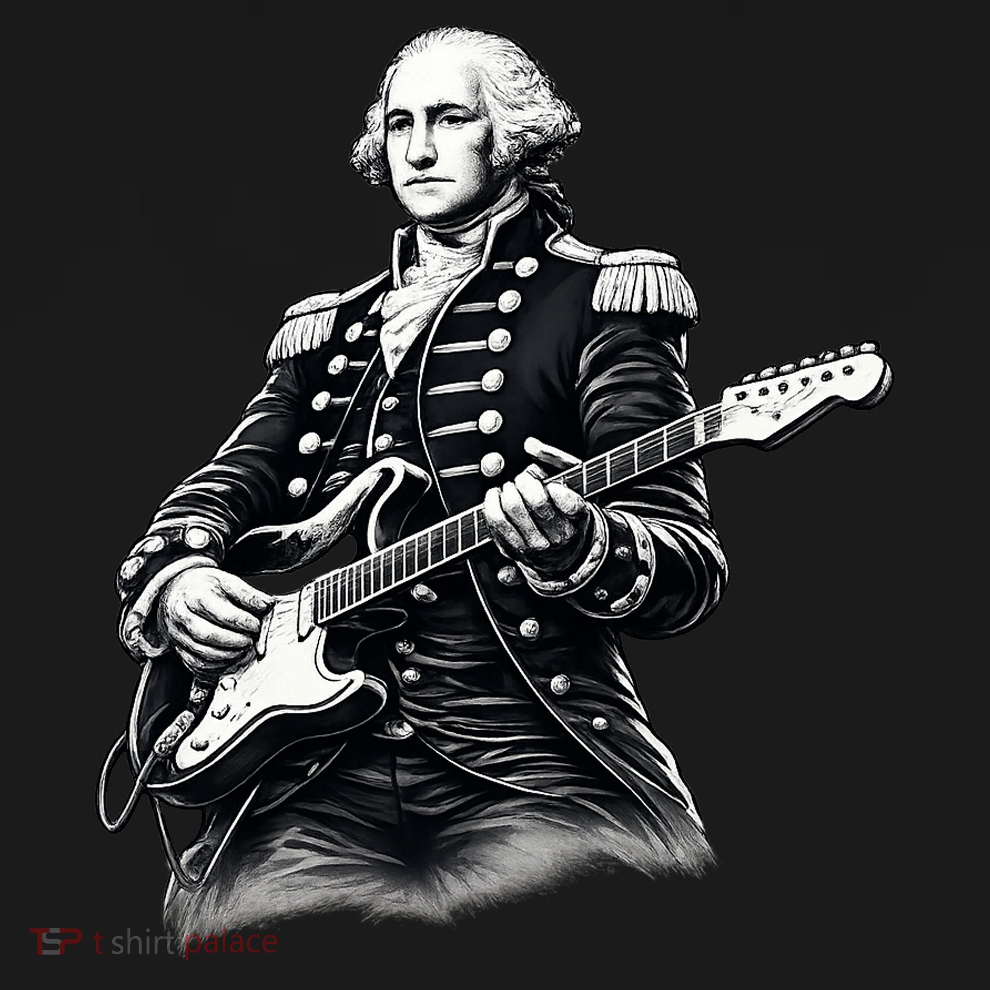 George Washington Guitar Rock Music Baby Bodysuit