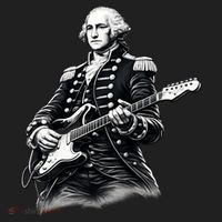 George Washington Guitar Rock Music Hat thumb 2