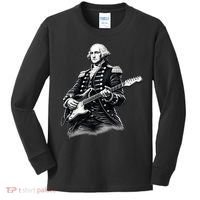 George Washington Guitar Rock Music Kids Long Sleeve Shirt thumb 0