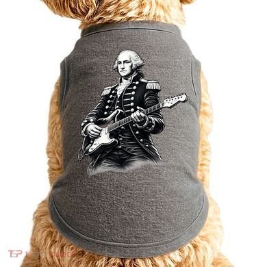 George Washington Guitar Rock Music Doggie Tank