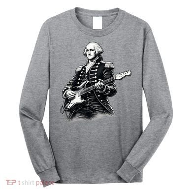 George Washington Guitar Rock Music Long Sleeve Shirt