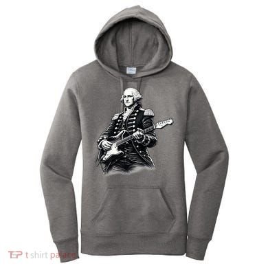 George Washington Guitar Rock Music Women's Hoodie