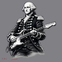 George Washington Guitar Rock Music Women's Hoodie thumb 2