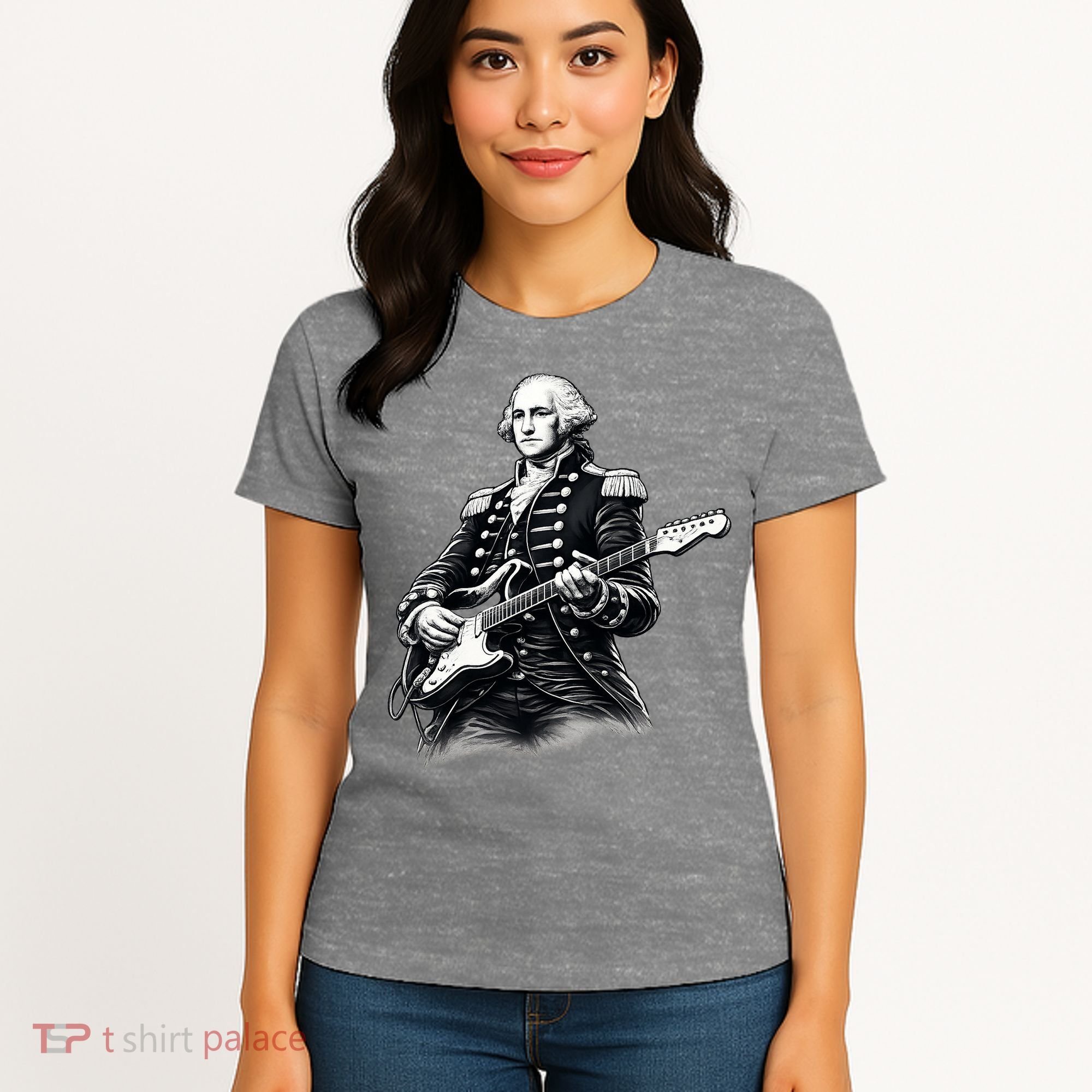 George Washington Guitar Rock Music Women's T-Shirt