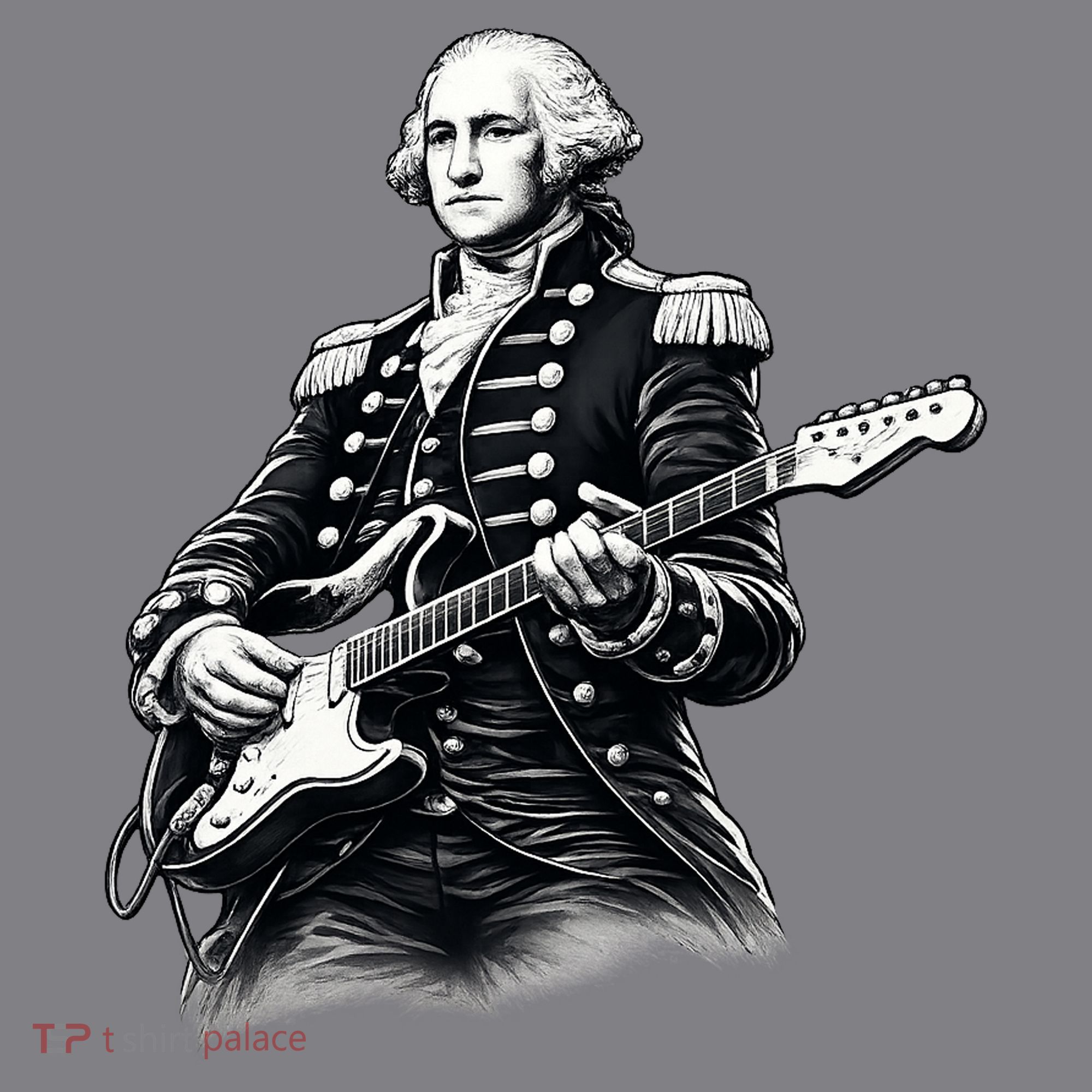 George Washington Guitar Rock Music Women's T-Shirt