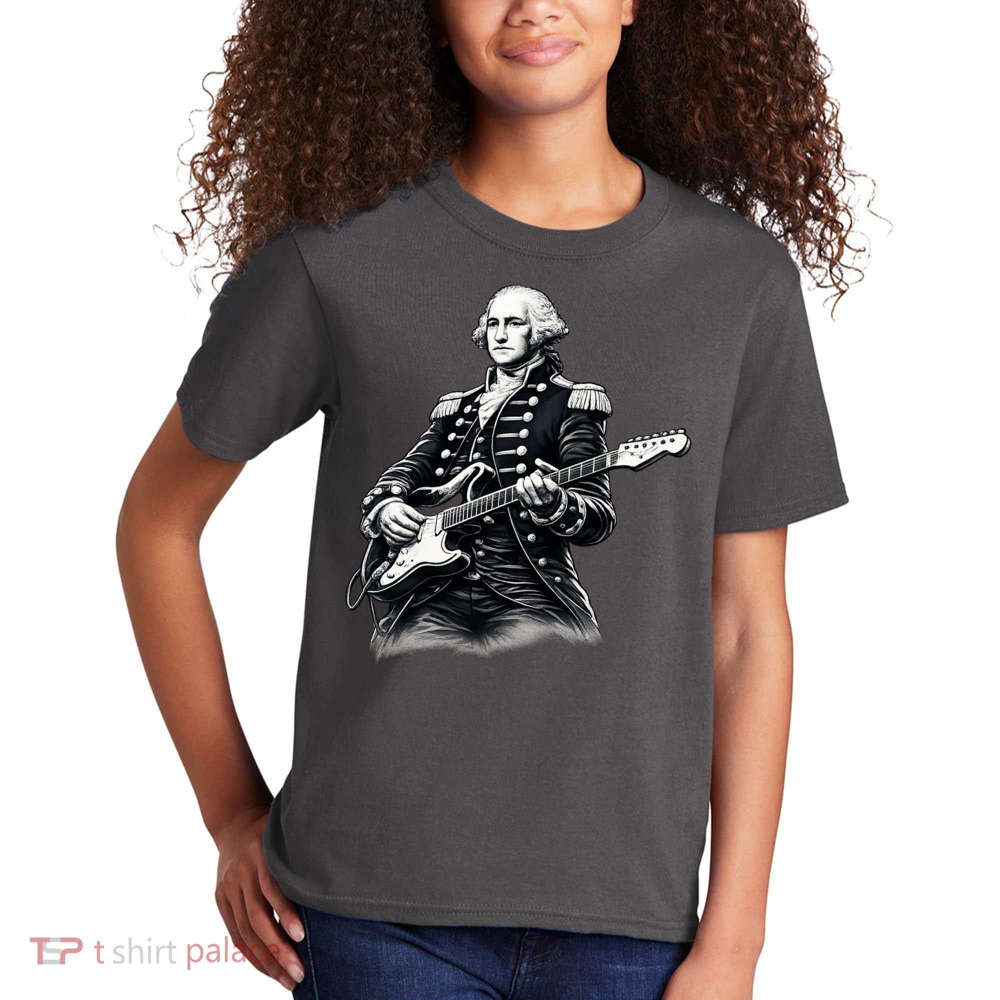 George Washington Guitar Rock Music Kids T-Shirt
