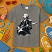 George Washington Guitar Rock Music Kids T-Shirt thumb 3
