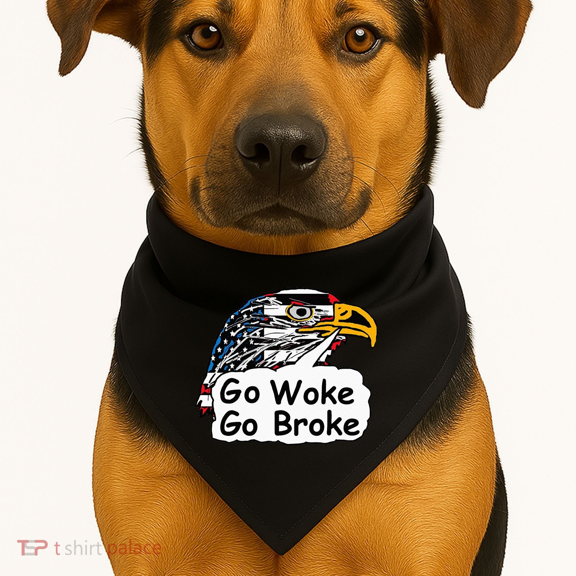 Go Woke Go Broke USA-Made Doggie Bandana