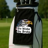 Go Woke Go Broke Golf Towel thumb 2